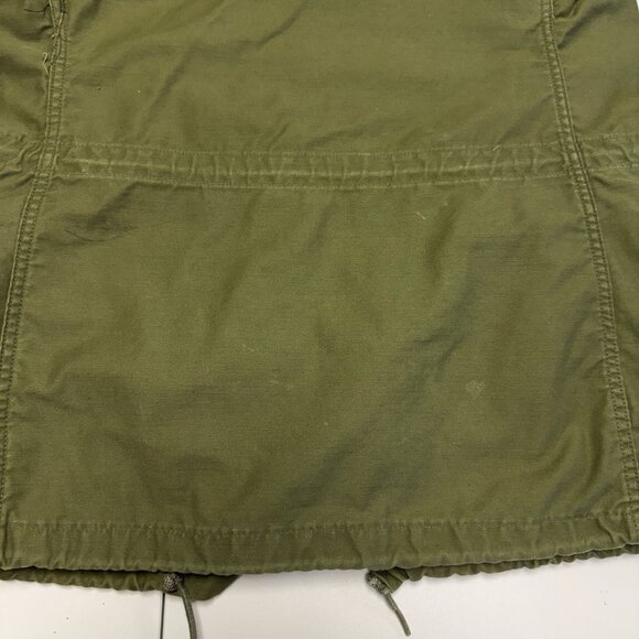 Vintage 70s Military Cold Weather Field Coat Mens Small Regular Green Sateen - Picture 13 of 16